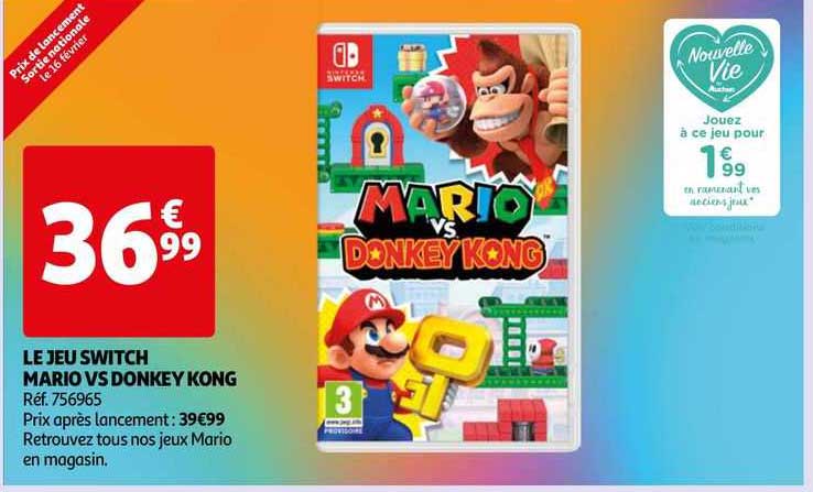 le jeu switch mario vs donkey kong