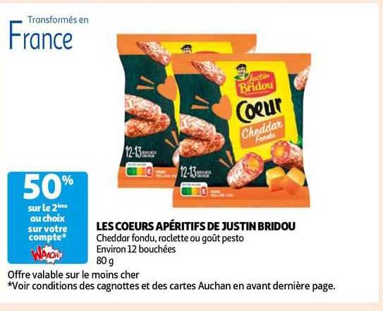 les coeurs apéritifs de justin bridou