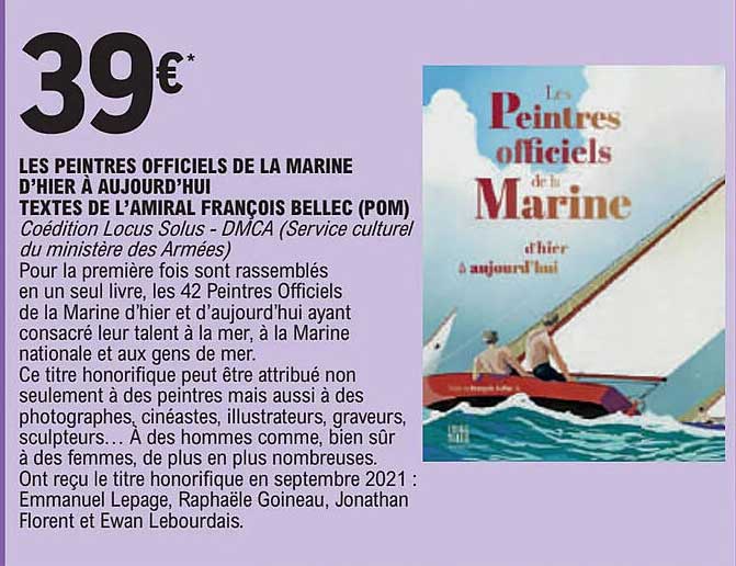 les peintres officiels de la amrien d'hier à aujourd'hui textes de l'amiral françois bellec (pom)