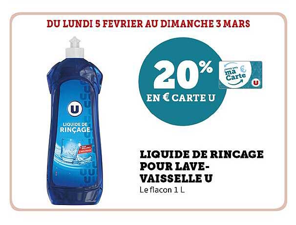 liquide de rinçage pour lave-vaisselle u