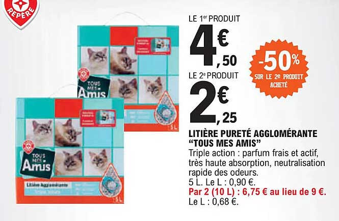 litière pureté agglomérante "tous mes amis"