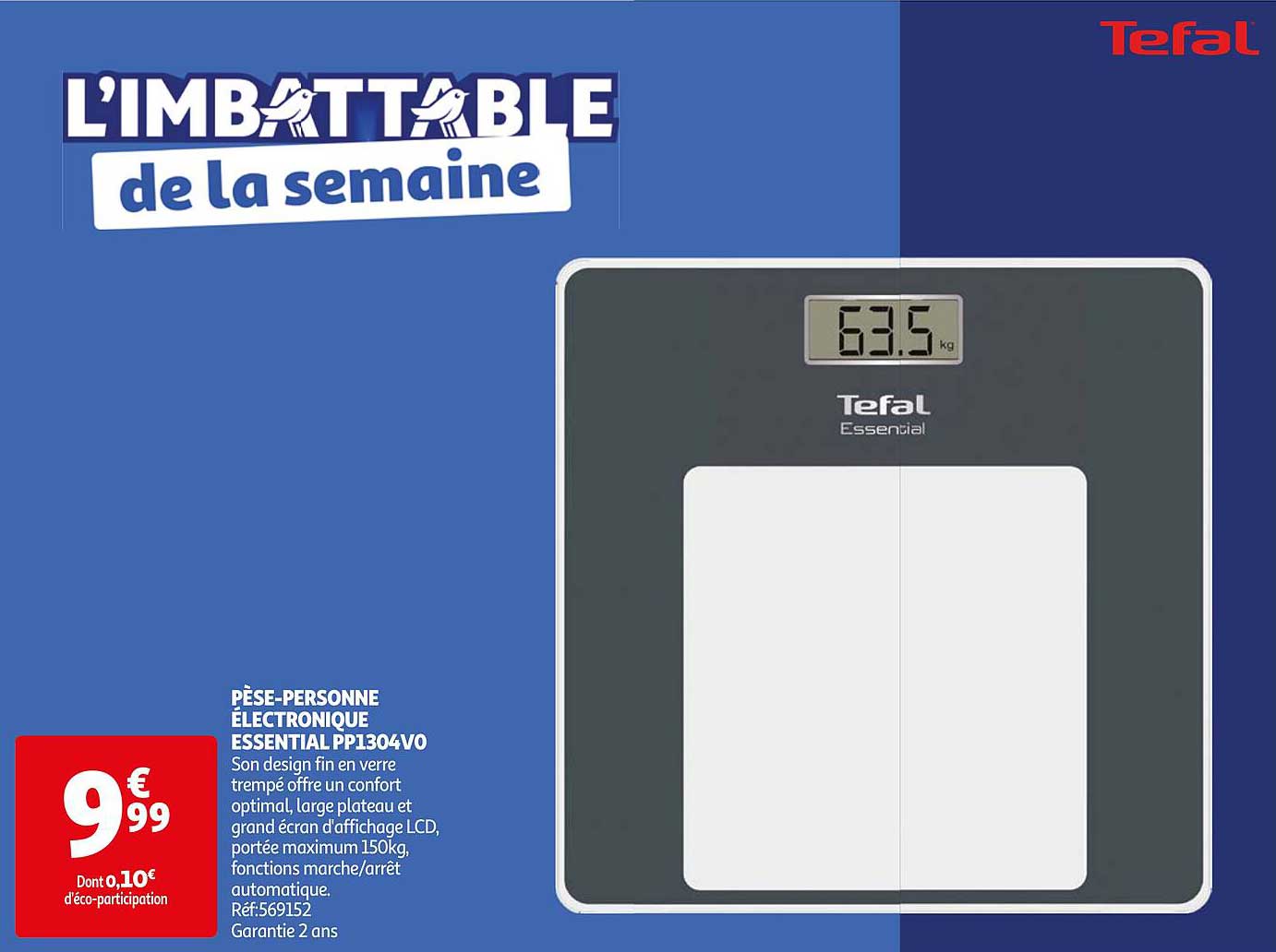 pèse-personne électronique essential PP1304VO