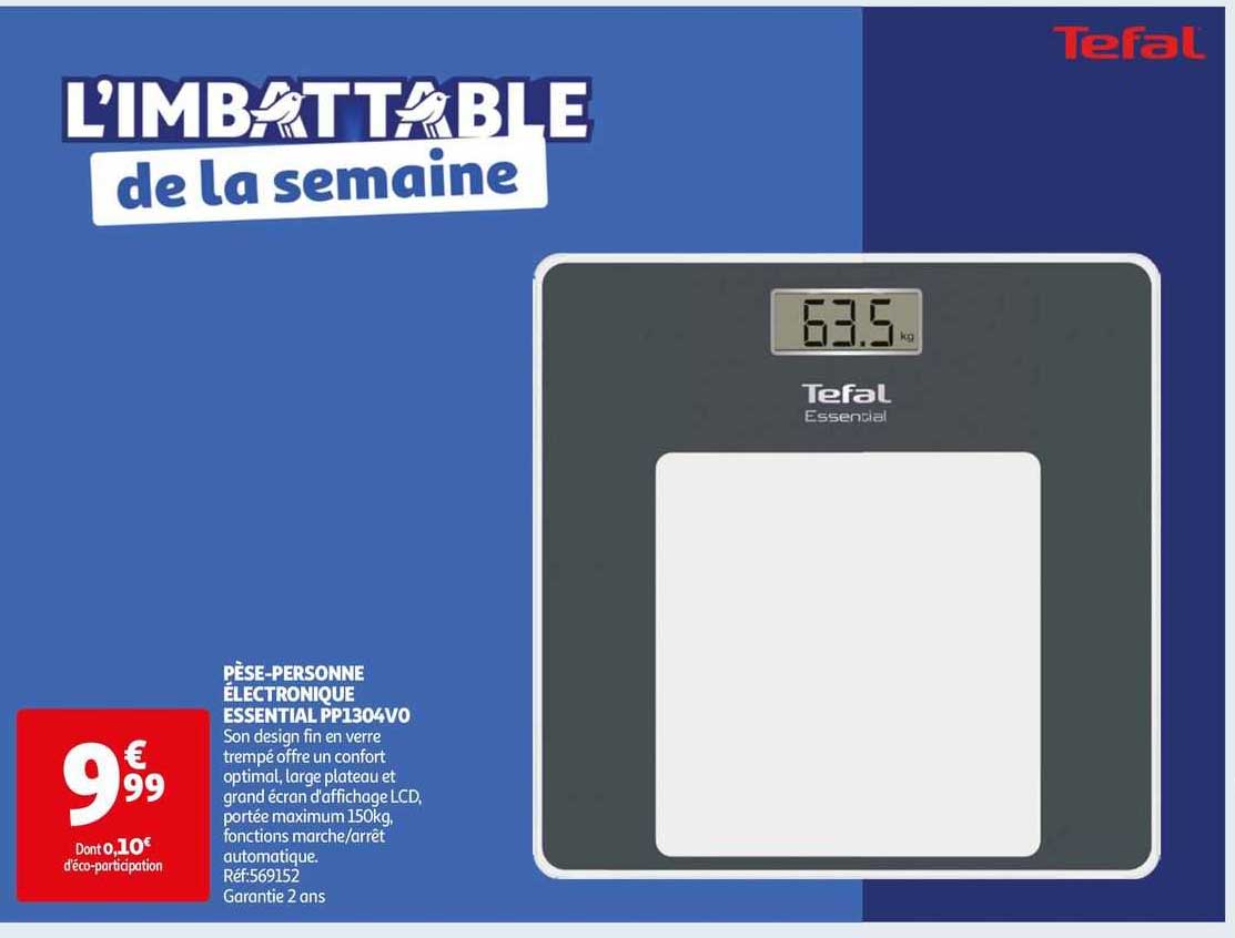 pèse-personne électronique essential pp1304vo