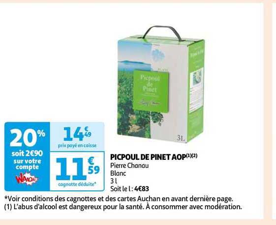 picpoul de pinet aop pierre chanau blanc