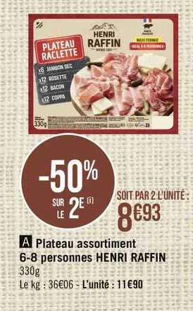 plateau assortiment 6-8 personnes henri raffin