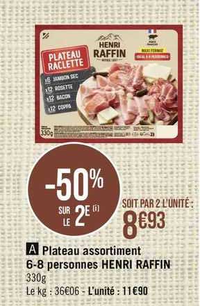 plateau assortiment 6-8 personnes henri raffin