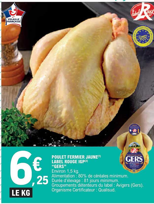 Poulet Fermier Jaune Label Rouge Ipg Gers