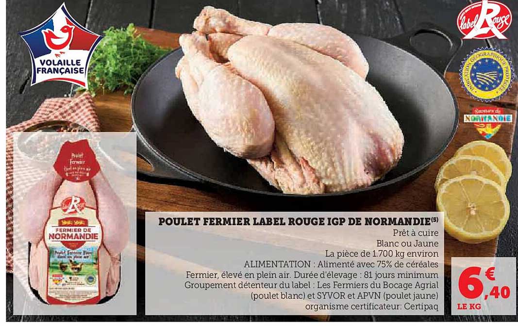 poulet fermier label rouge ipg de normandie