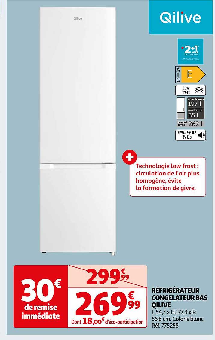 Réfrigérateur Congélateur Bas Qilive
