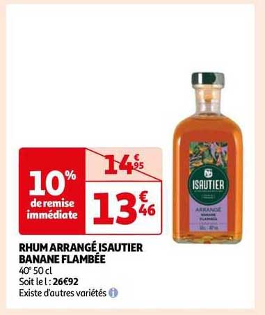 rhum arrangé isautier banane flambée