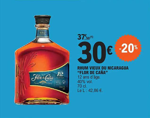 rhum vieux du nicaragua "flor de caña"