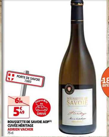 roussette de savoie aop cuvée héritage addrien vacher