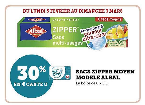 sacs zipper moyen modèle albal