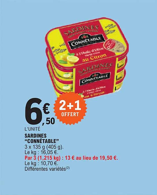 Sardines "connétable"
