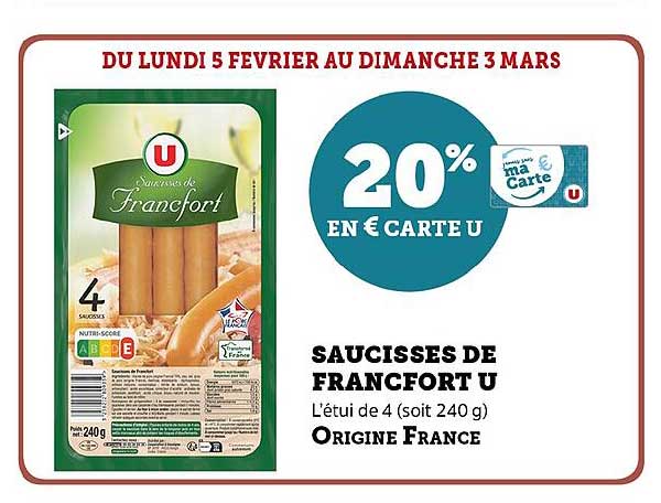 saucisses de francfort u