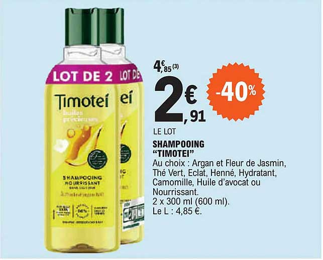 Shampooing "timotei"