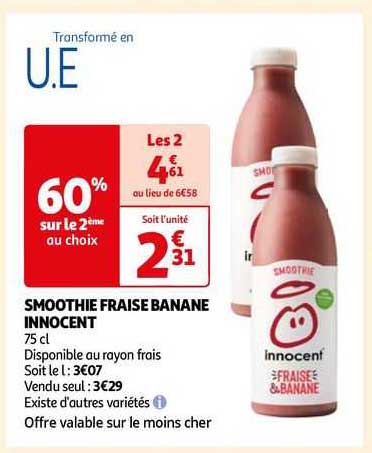 Smoothie Fraise Banane Innocent
