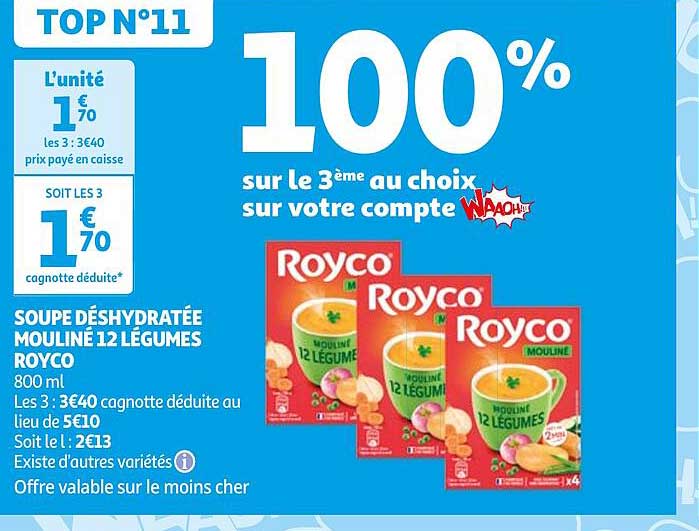 Soupe Déshydratée Mouliné 12 Légumes Royco