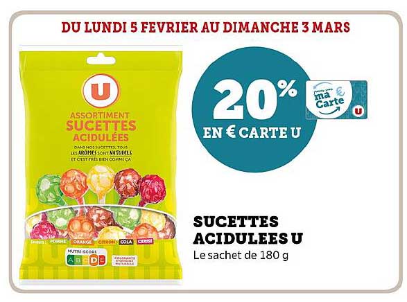 sucettes acidulées u