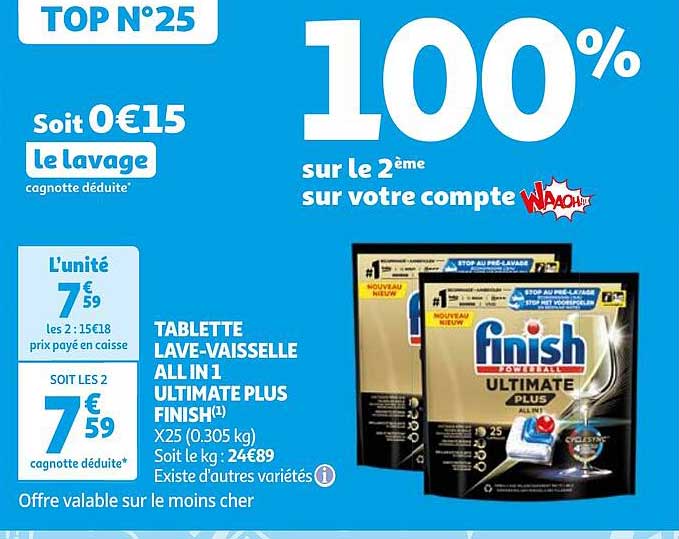 tablette lave-vaisselle allin1 ultimate plus finish