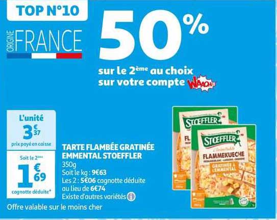 tarte flambée gratinée emmental stœffler