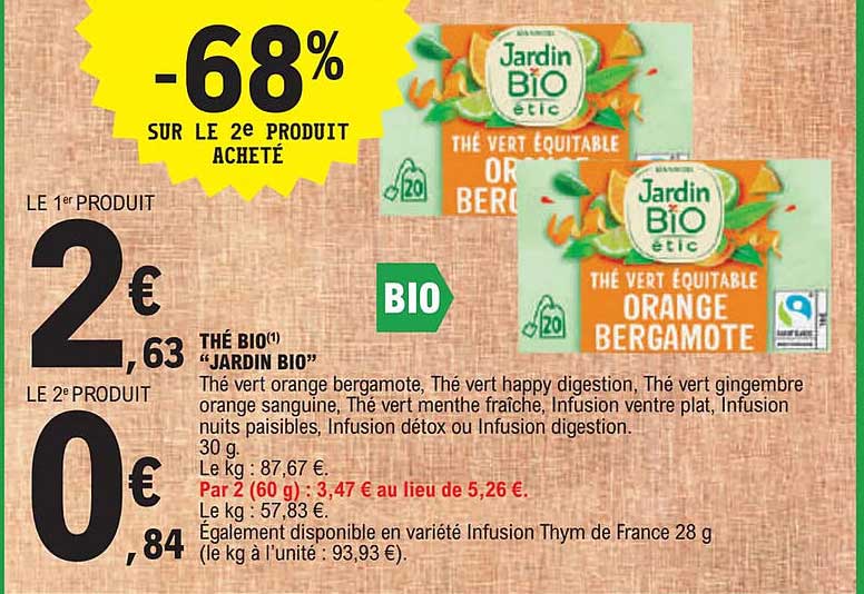 Thé Bio "jardin Bio"