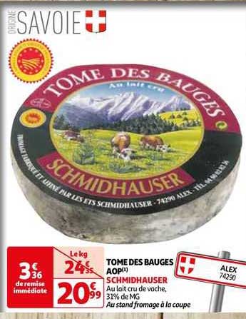 tome des bauges aop schmidhauser