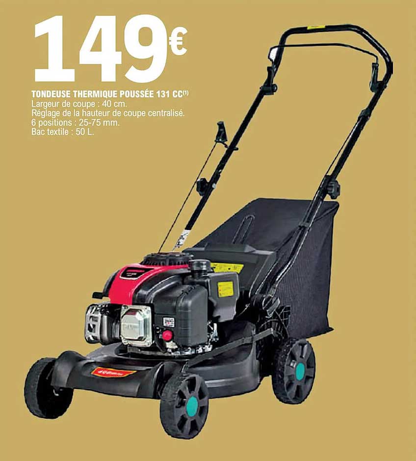tondeuse thermique poussée 131 cc
