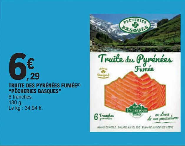 truite des pyrénées fumée "pêcheries basques"