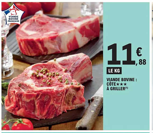 Viande Bovine Côte à Griller