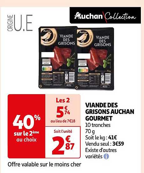 Viande Des Grisons Auchan Gourmet