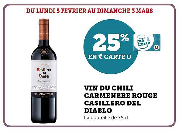 Vin Du Chili Carmenère Rouge Casillero Del Diablo