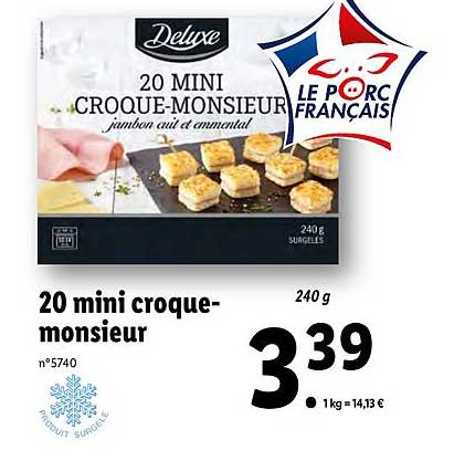 20 mini croque-monsieur deluxe