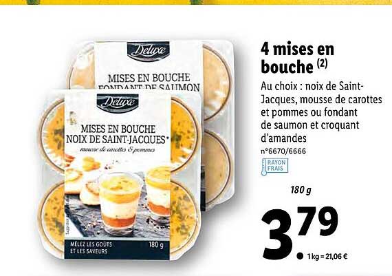 4 mises en bouche deluxe