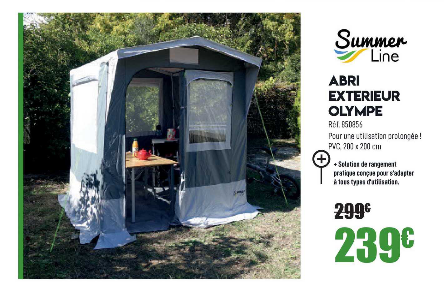 abri extérieur olympe summer line