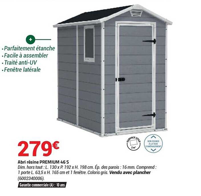 abri résine premium 46s