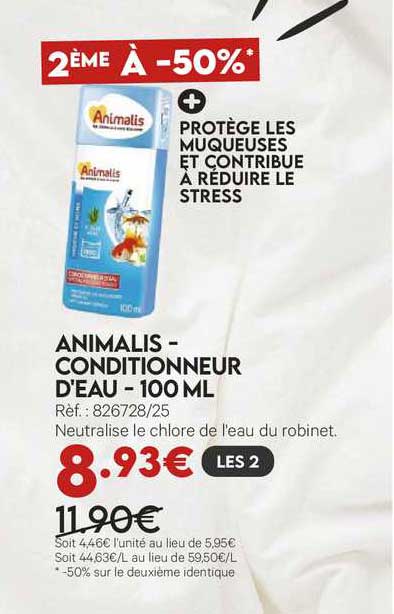 animalis - conditionneur d'eau - 100 ml