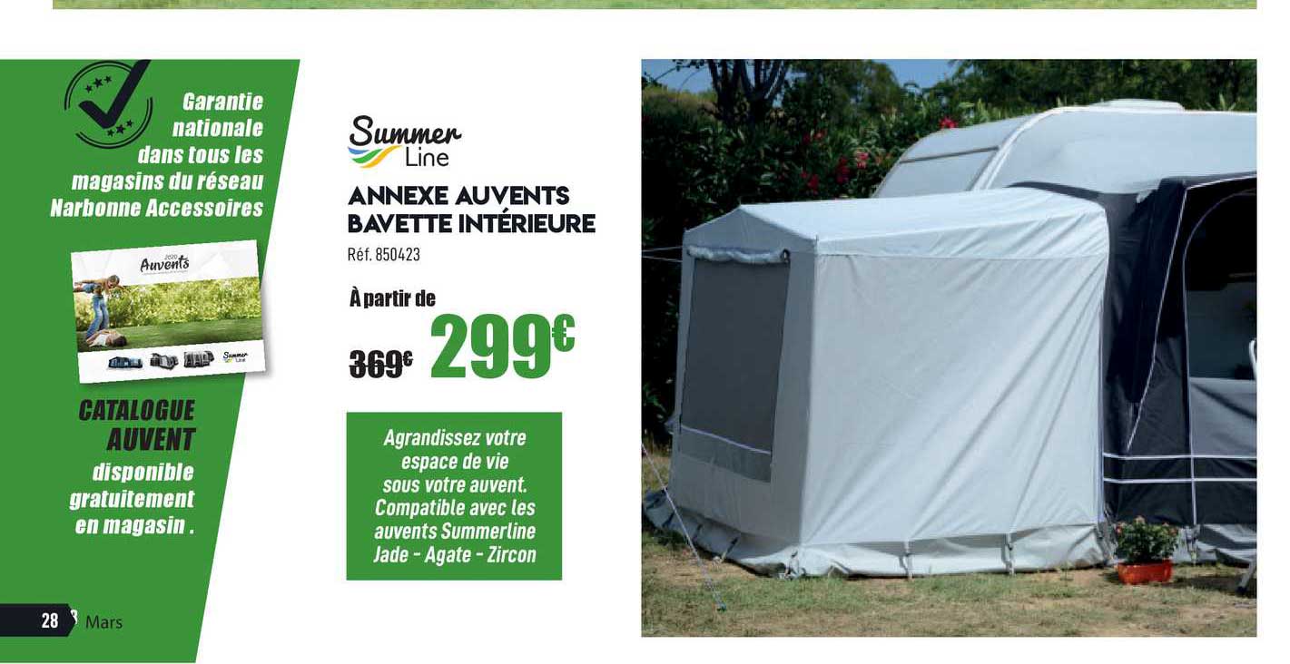annex auvents bavette intérieure summer line