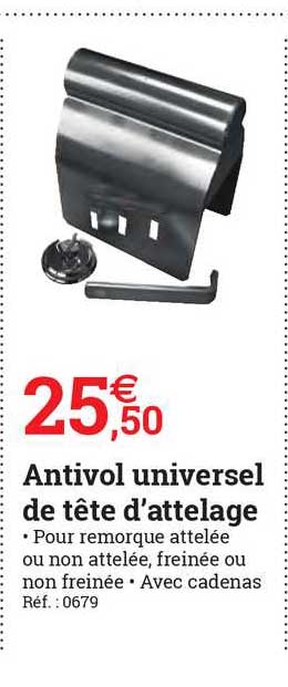 antivol universel de tête d'attelage