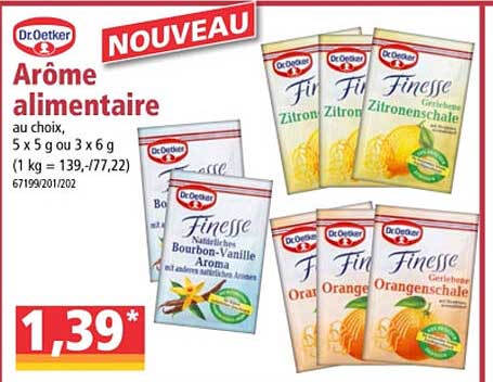 arôme alimentaire dr.oetker