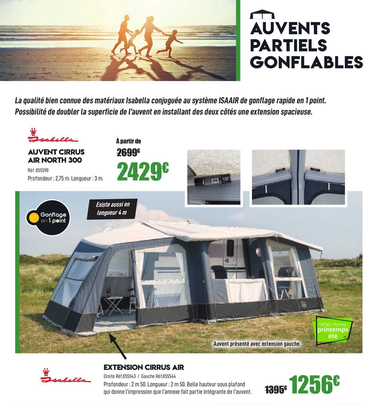 auvent cirrus air north 300 , extension cirrus air