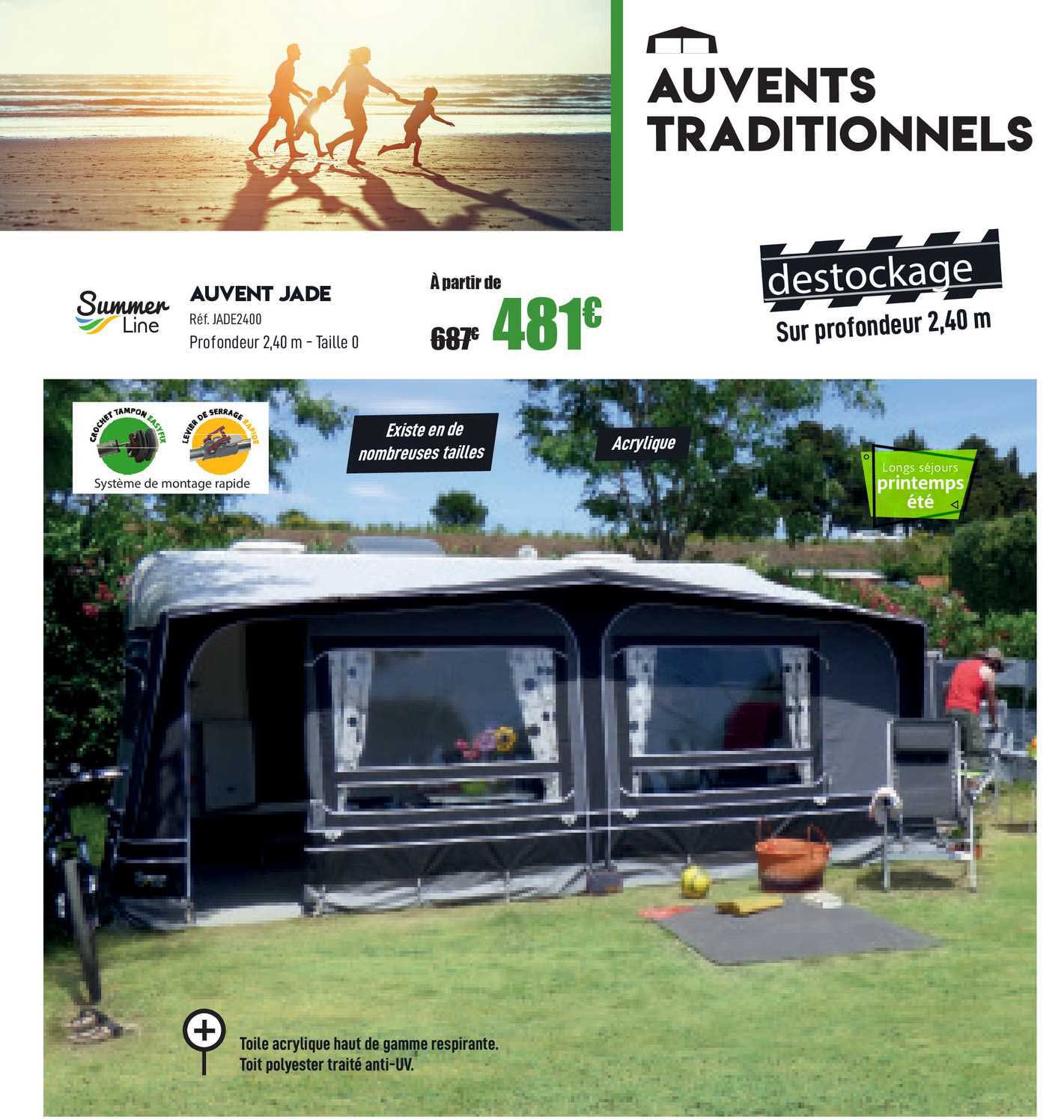 auvent jade summer line