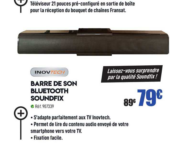 barre de son bluetooth soundfix inovtech