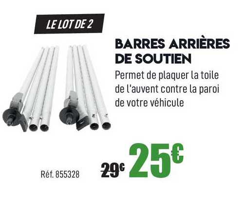 barres arrières de soutien