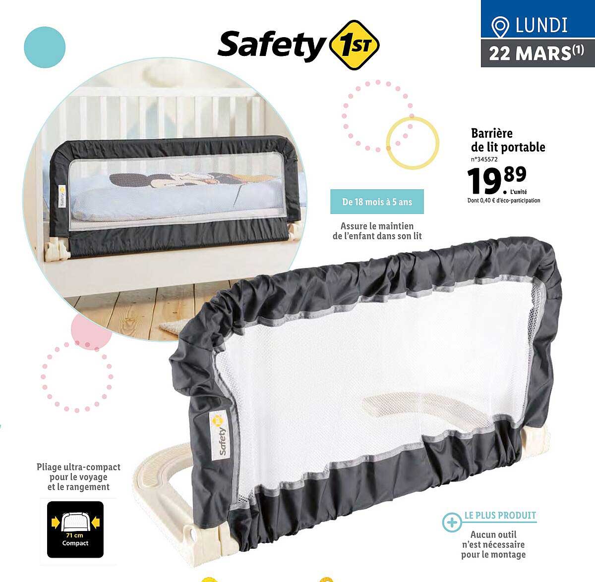 barrière de lit portable safety 1st