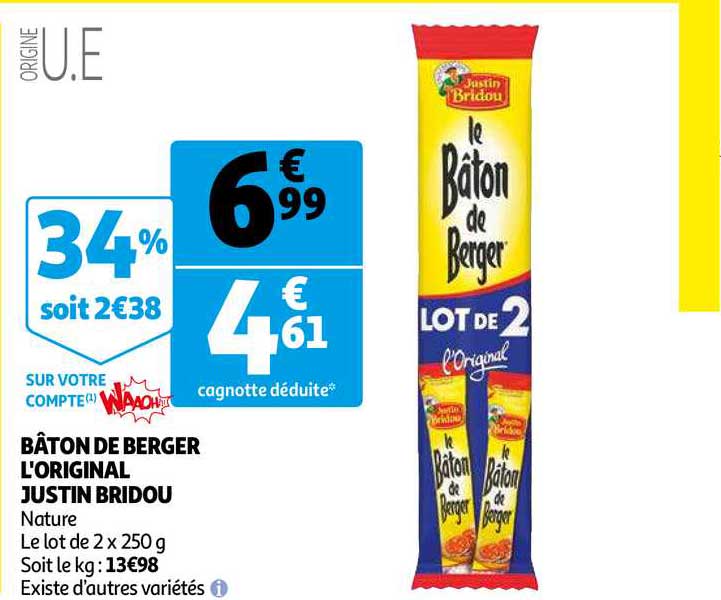 bâton de berger l'original justin bridou