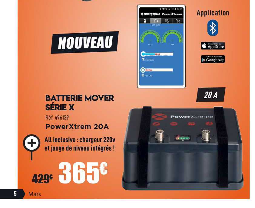 batterie mover série x power xtrem 20a