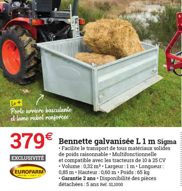 bennette galvanisée l 1 m sigma eurofarm