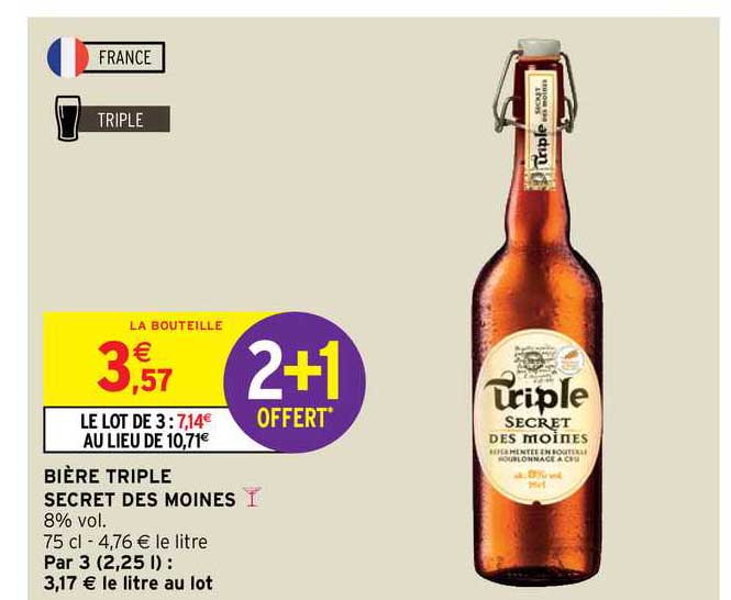 Bière Triple Secret Des Moines