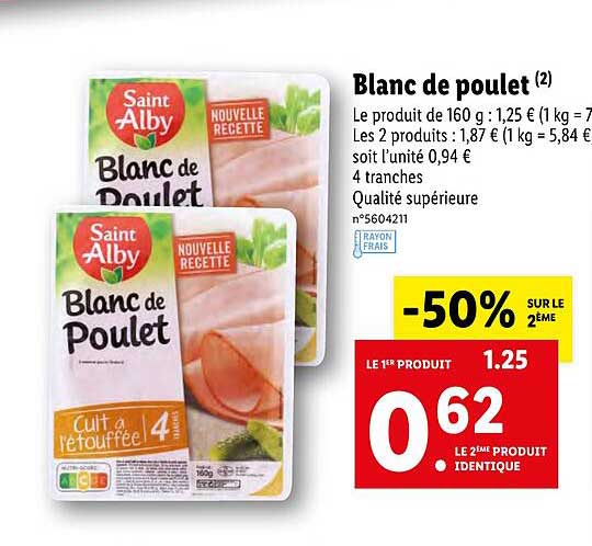 blanc de poulet saint alby